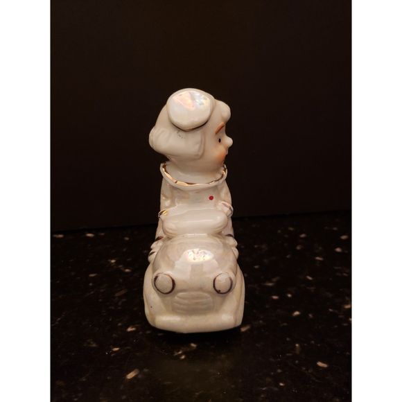 Clown Car Figurine Luster Glaze Vintage Porcelain Ceramic - Picture 5 of 10